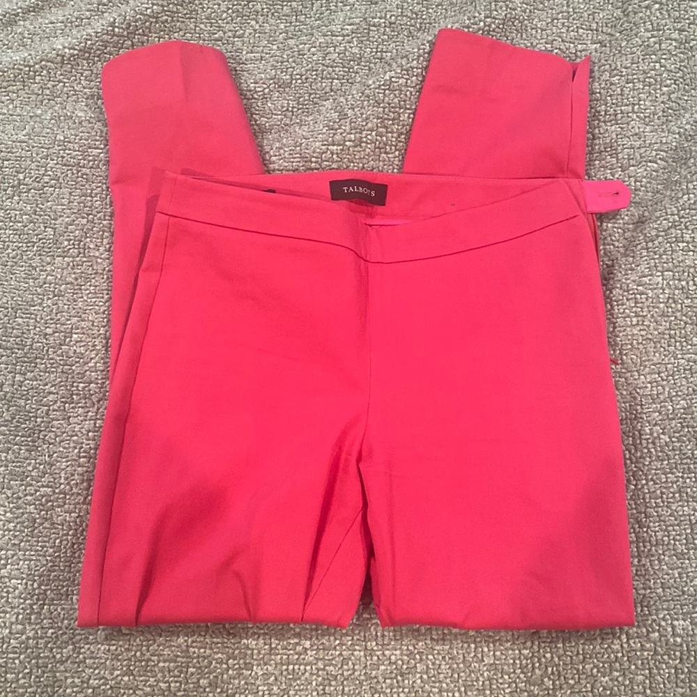 Pink side zip dress pant